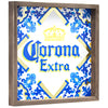 Corona Extra Beer Framed Art Print with Gold Foil 14.25"